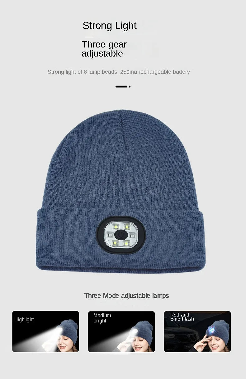 GlowBeanieCo™ Hands-Free LED + Bluetooth Beanie