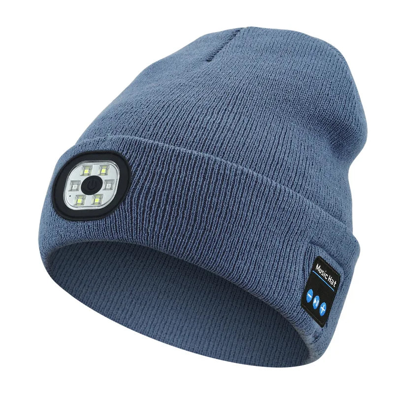 GlowBeanieCo™ Hands-Free LED + Bluetooth Beanie