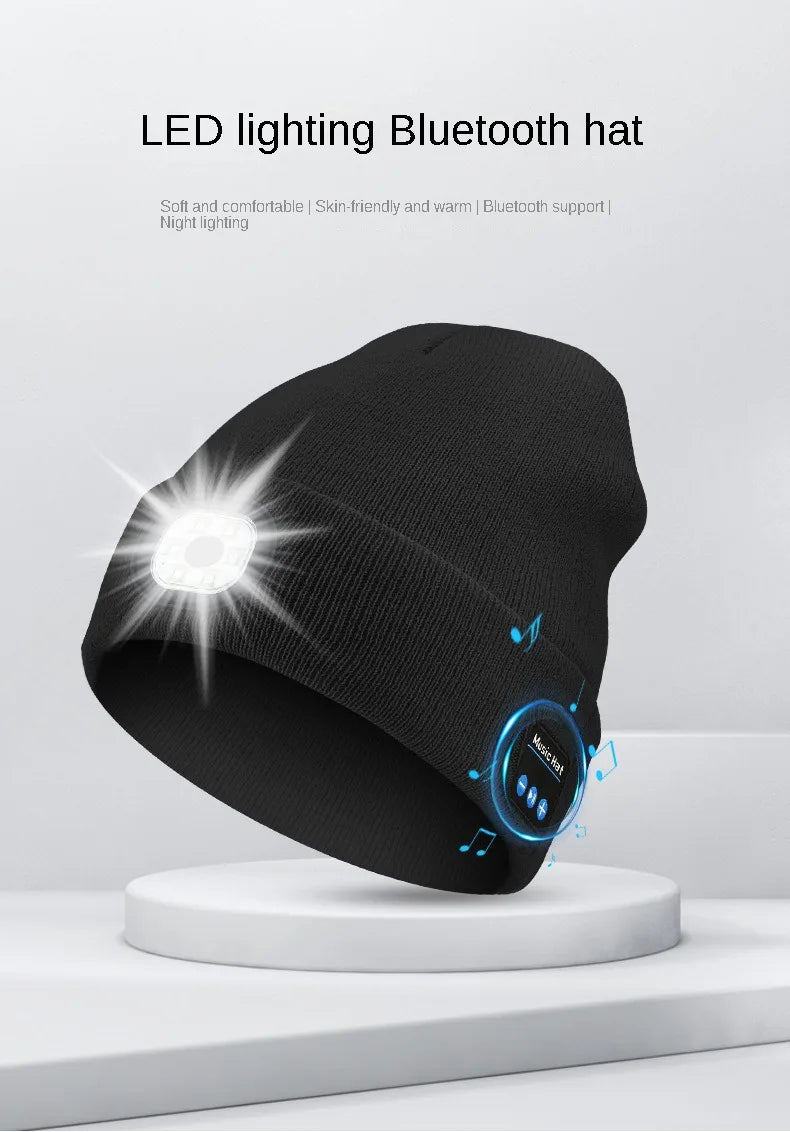 GlowBeanieCo™ Hands-Free LED + Bluetooth Beanie